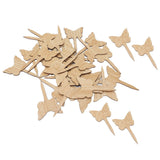 30PCS Plant Label Wood Plant Tag Eco Friendly Garden Flower Potted Plant Sign for Greenhouse - Rear View