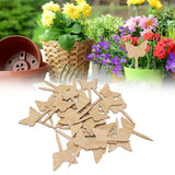 30PCS Plant Label Wood Plant Tag Eco Friendly Garden Flower Potted Plant Sign for Greenhouse - Extra Image