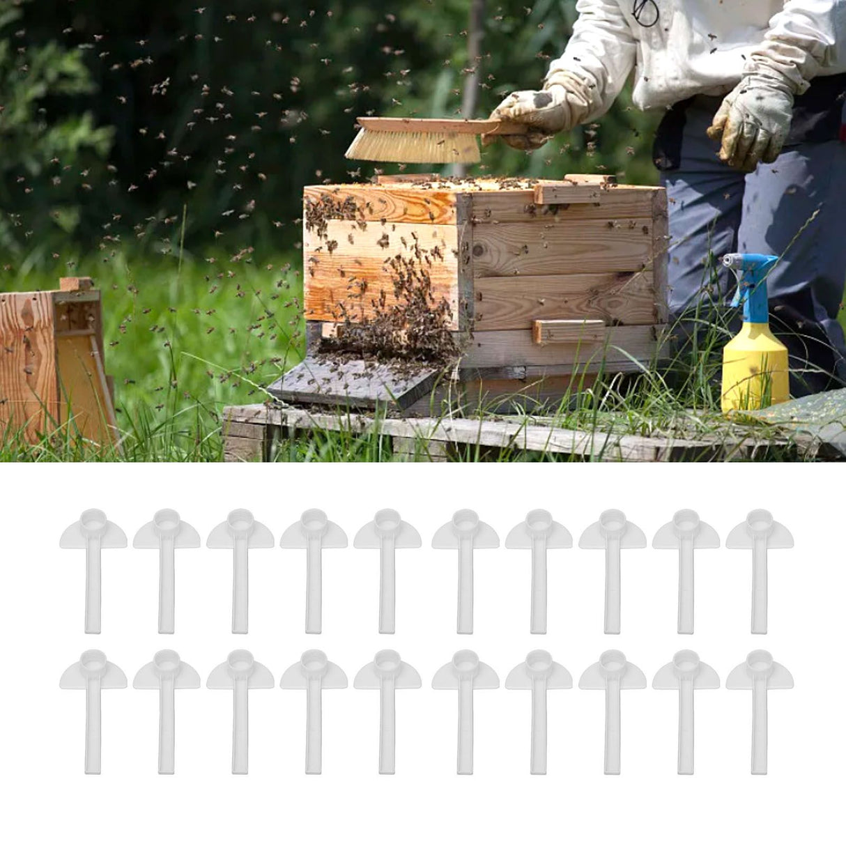 20Pcs Bee Water Feeder Duck Bill Durable Material Use Safety Convenient Large Accommodation Space Bee Keeping Tools