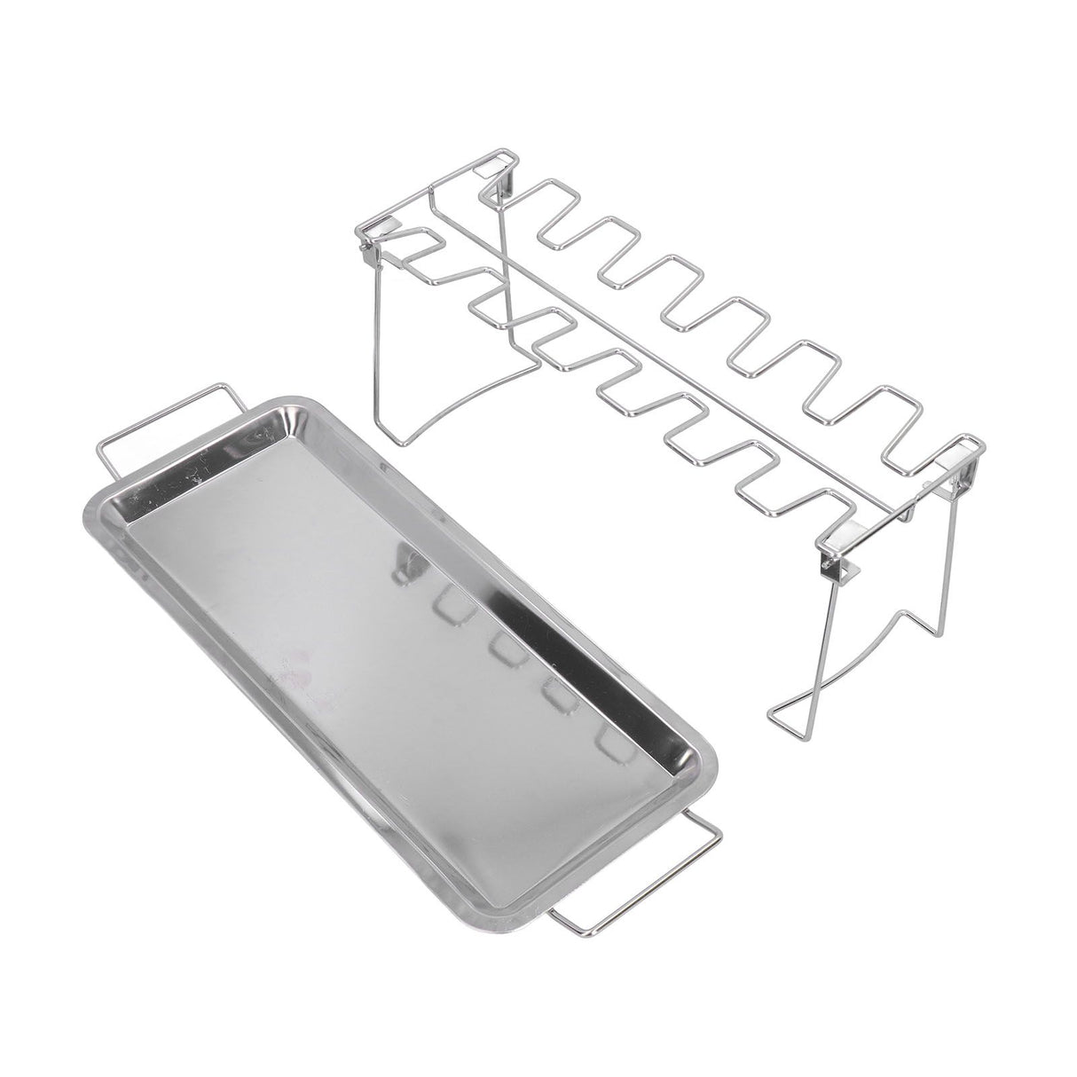 Chicken Wing Leg Rack Stainless Steel Foldable BBQ Rack Portable Grill Holder for Outdoor