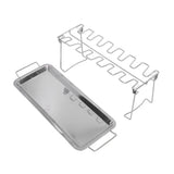 Chicken Wing Leg Rack Stainless Steel Foldable BBQ Rack Portable Grill Holder for Outdoor