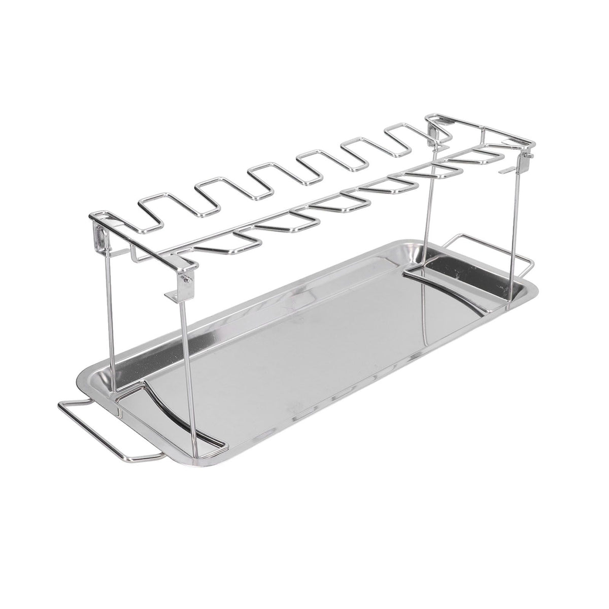 Chicken Wing Leg Rack Stainless Steel Foldable BBQ Rack Portable Grill Holder for Outdoor