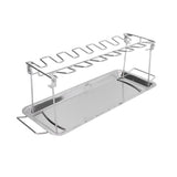 Chicken Wing Leg Rack Stainless Steel Foldable BBQ Rack Portable Grill Holder for Outdoor