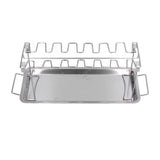 Chicken Wing Leg Rack Stainless Steel Foldable BBQ Rack Portable Grill Holder for Outdoor