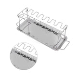 Chicken Wing Leg Rack Stainless Steel Foldable BBQ Rack Portable Grill Holder for Outdoor
