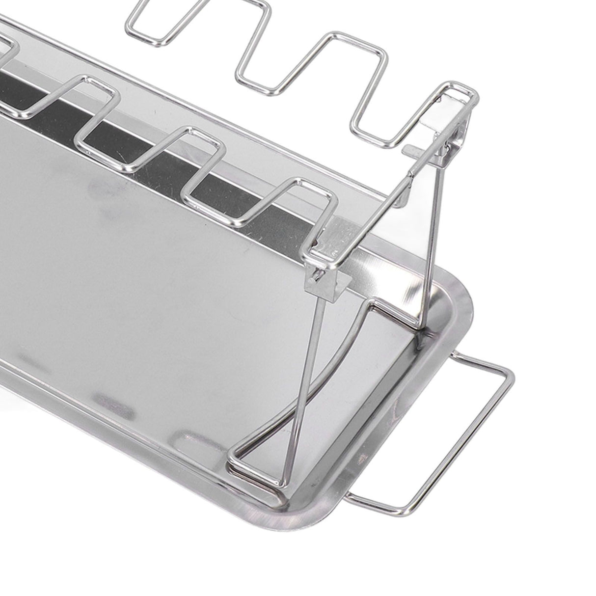 Chicken Wing Leg Rack Stainless Steel Foldable BBQ Rack Portable Grill Holder for Outdoor