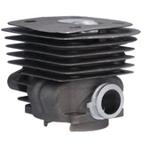 55MM Cylinder Piston Assembly with Spark Plug Pressure Reducing Valve for Husqvarna 385 390 for Jonsered 2186 2188Nikasil - 45-Degree Angle