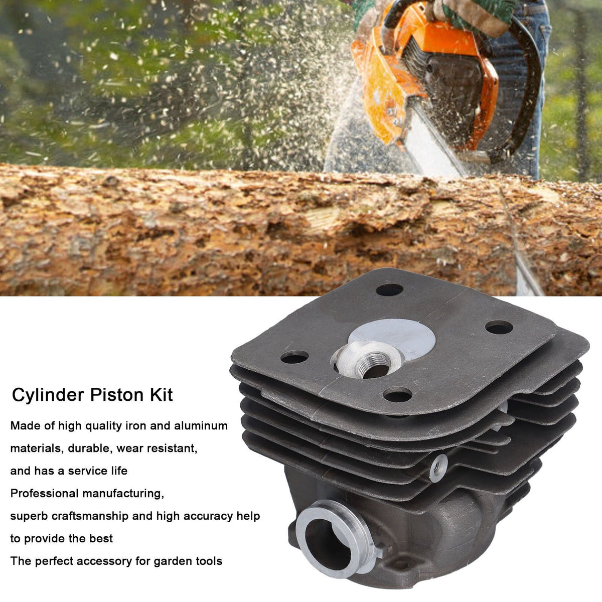 55MM Cylinder Piston Assembly with Spark Plug Pressure Reducing Valve for Husqvarna 385 390 for Jonsered 2186 2188Nikasil