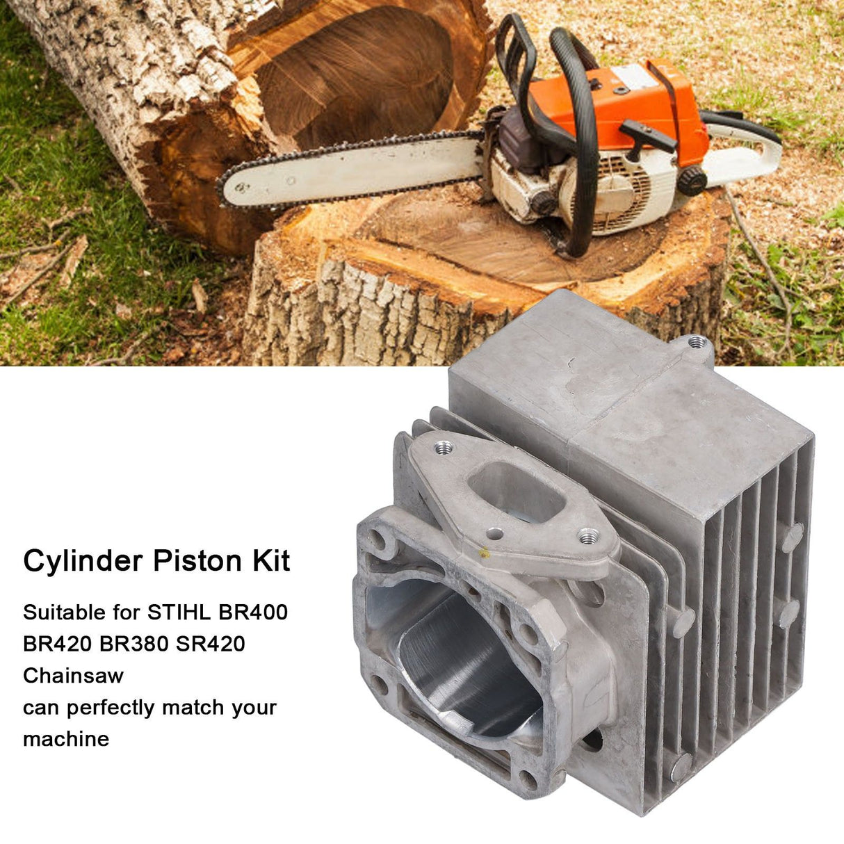 46MM Cylinder Piston Set for STIHL BR400 BR420 BR380 SR420 Chainsaw 4203 020 1201