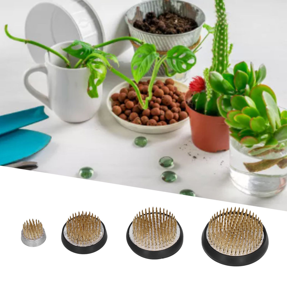 4Pcs Round Flower Arrangers 37/91/127/169 Needles Flower Holder Tool for Floral Arrangement