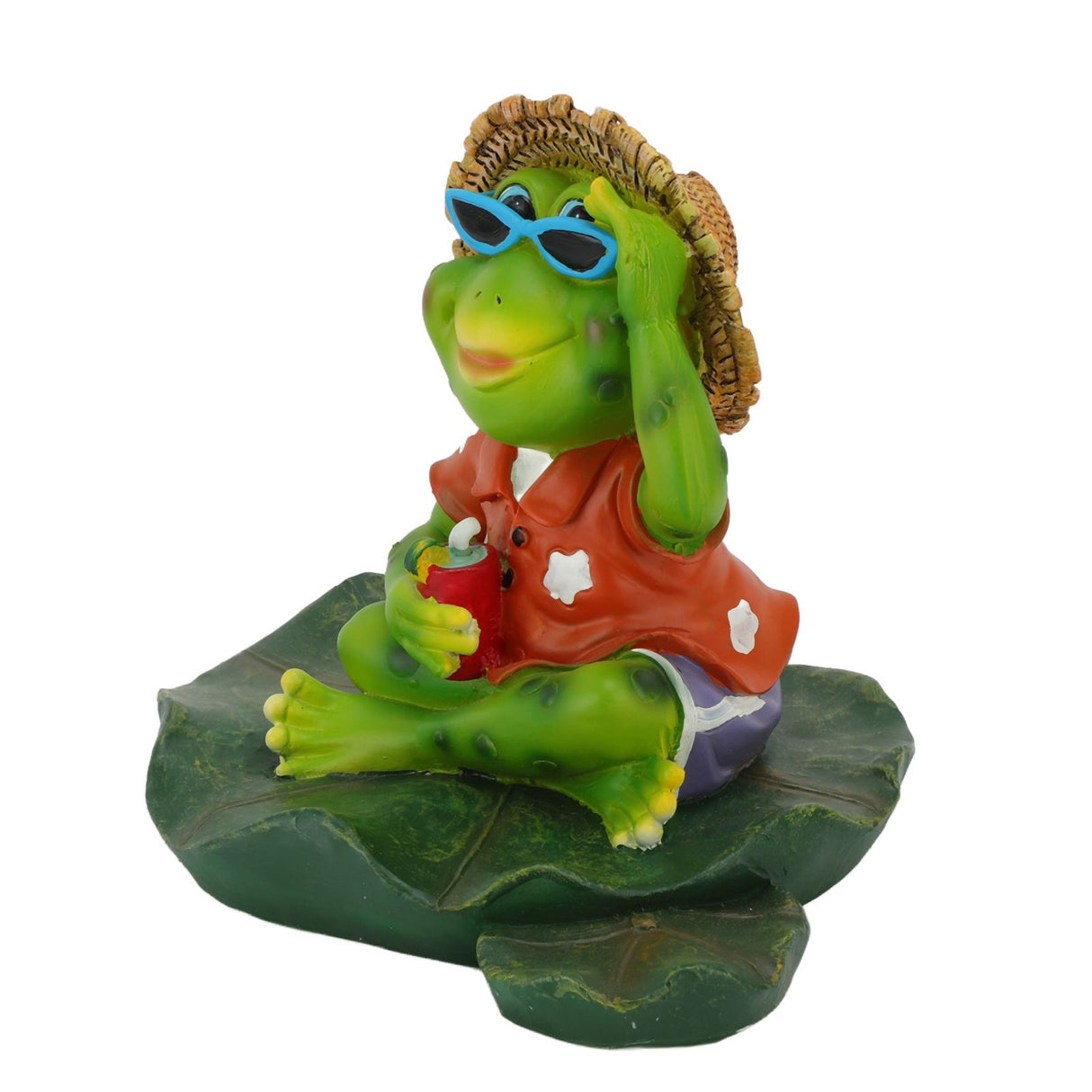 Floating Frog Statue Cute Resin Frog Sculpture Garden Ornament for Outdoor Pond Decoration