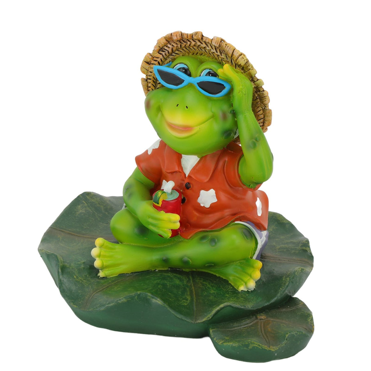 Floating Frog Statue Cute Resin Frog Sculpture Garden Ornament for Outdoor Pond Decoration