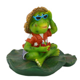 Floating Frog Statue Cute Resin Frog Sculpture Garden Ornament for Outdoor Pond Decoration