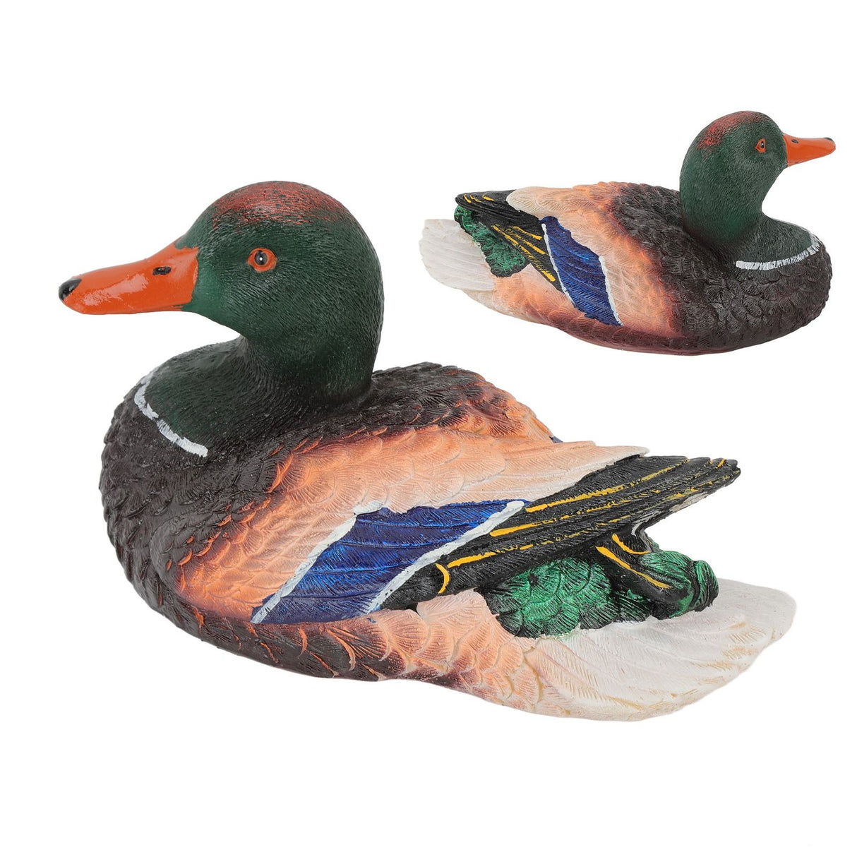 Simulation Water Floating Duck Sculpture Ornament Synthetic Resin Artware Fountain Pond Decoration