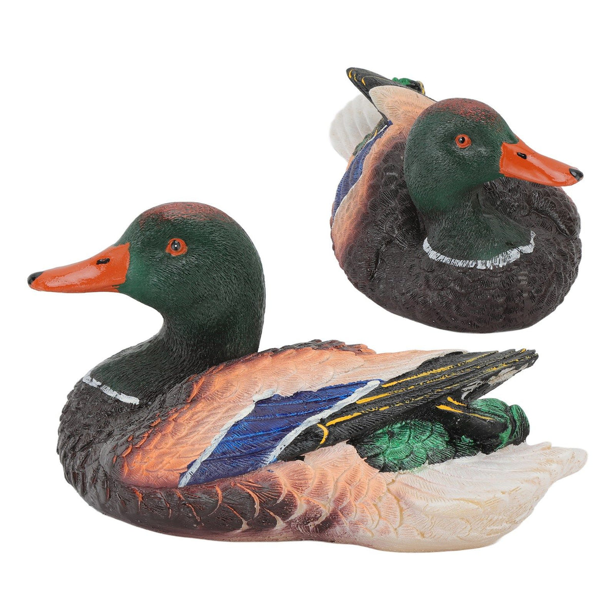 Simulation Water Floating Duck Sculpture Ornament Synthetic Resin Artware Fountain Pond Decoration