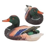 Simulation Water Floating Duck Sculpture Ornament Synthetic Resin Artware Fountain Pond Decoration