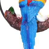 Macaw Garden Pendant Synthetic Resin Hanging Ring Parrots Sculpture for Pathway Yard Patio Lawn