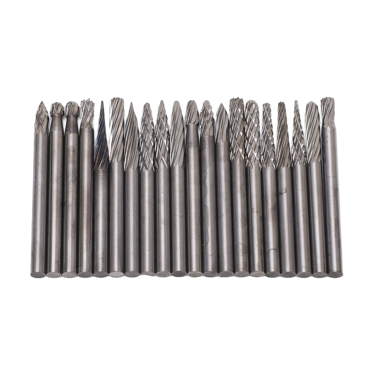 20pcs Rotary Burr Set 3mm Shank Tungsten Steel for Woodworking Carving Polishing Grinding