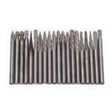 20pcs Rotary Burr Set 3mm Shank Tungsten Steel for Woodworking Carving Polishing Grinding