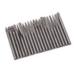 20pcs Rotary Burr Set 3mm Shank Tungsten Steel for Woodworking Carving Polishing Grinding