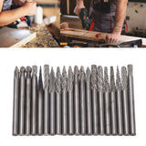 20pcs Rotary Burr Set 3mm Shank Tungsten Steel for Woodworking Carving Polishing Grinding