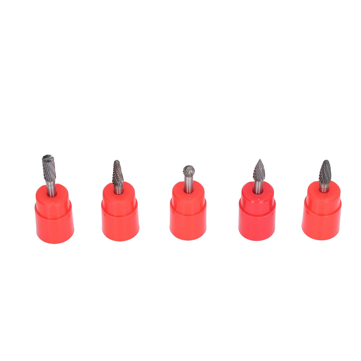 5Pcs 6x8mm Tungsten Steel Burr Files Rotating Grinding Burrs Set for Woodworking Carving Polishing