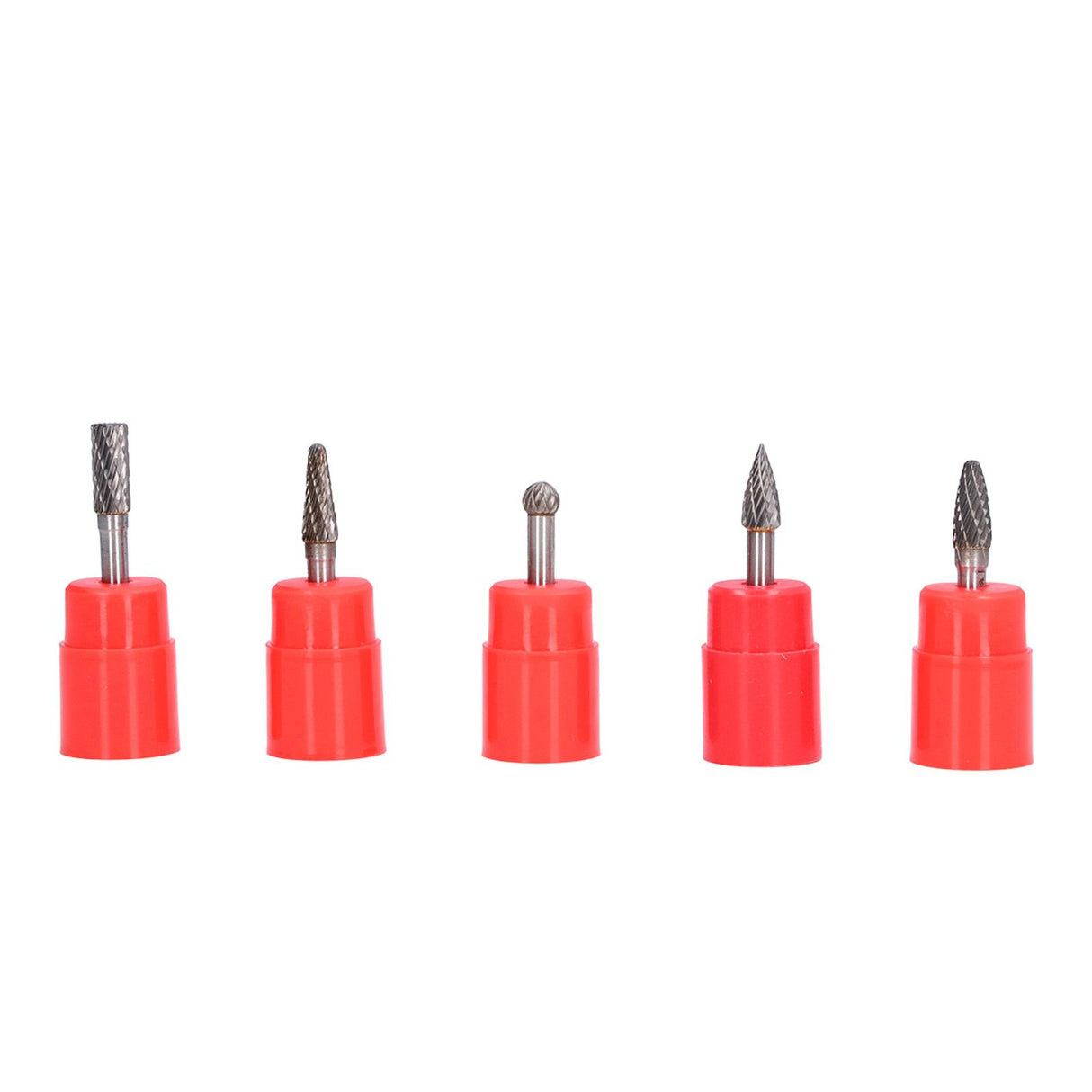 5Pcs 6x8mm Tungsten Steel Burr Files Rotating Grinding Burrs Set for Woodworking Carving Polishing