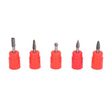 5Pcs 6x8mm Tungsten Steel Burr Files Rotating Grinding Burrs Set for Woodworking Carving Polishing