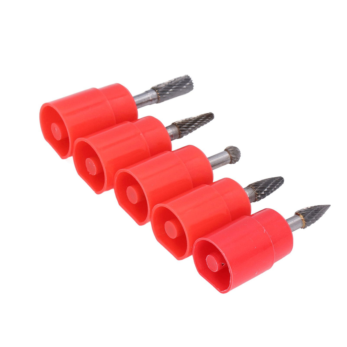 5Pcs 6x8mm Tungsten Steel Burr Files Rotating Grinding Burrs Set for Woodworking Carving Polishing
