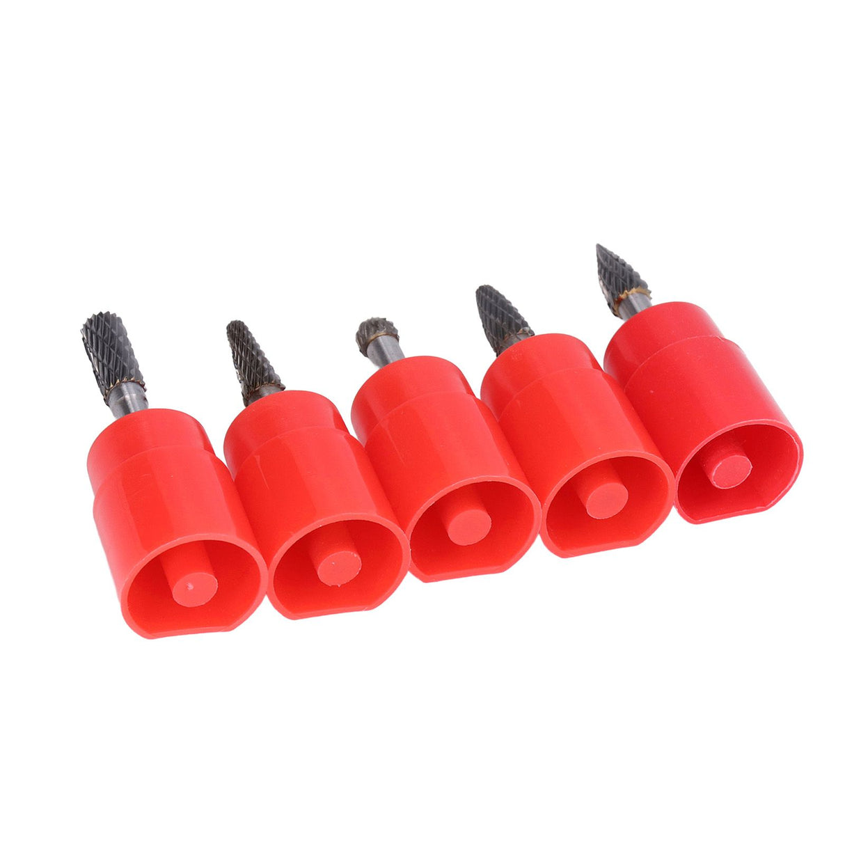 5Pcs 6x8mm Tungsten Steel Burr Files Rotating Grinding Burrs Set for Woodworking Carving Polishing