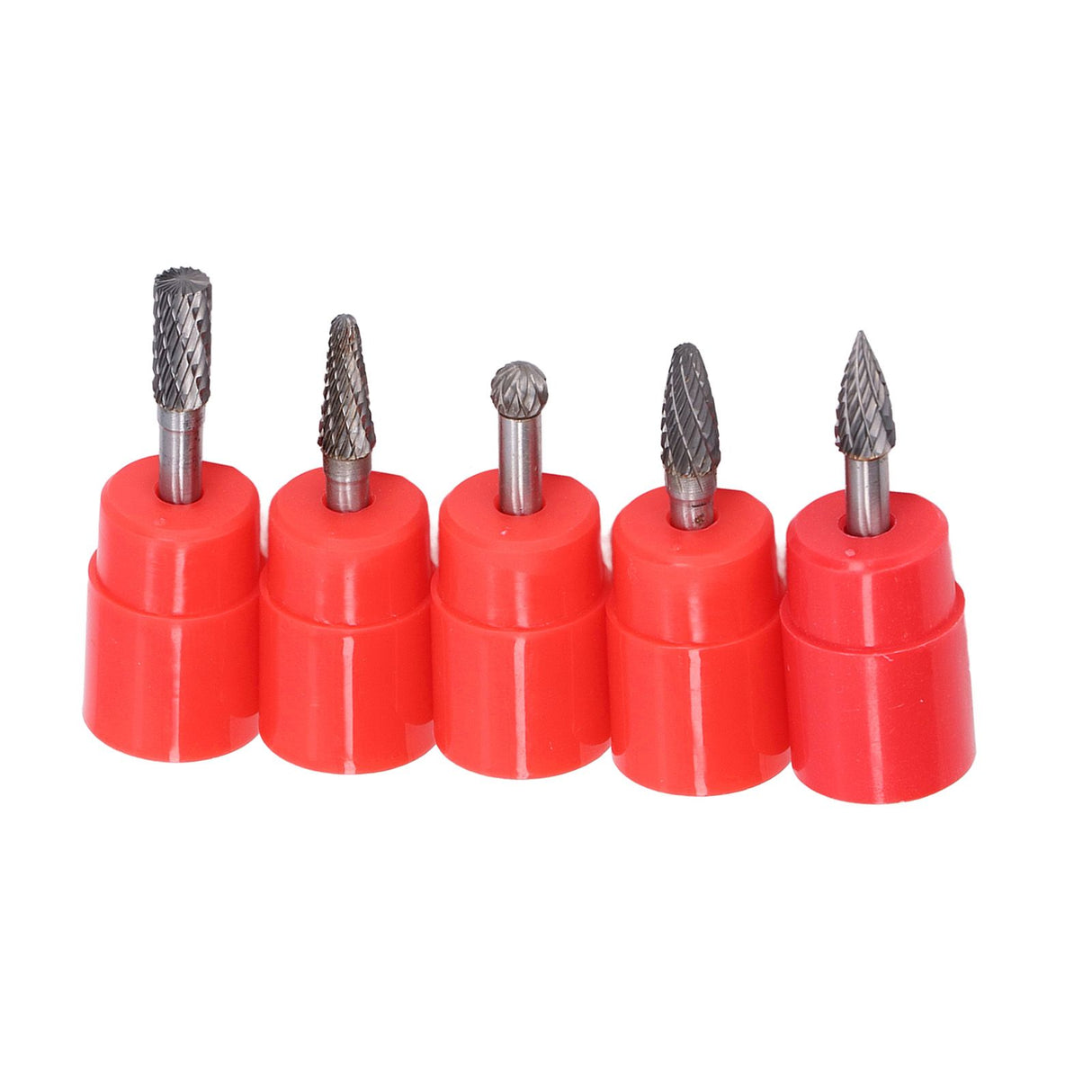 5Pcs 6x8mm Tungsten Steel Burr Files Rotating Grinding Burrs Set for Woodworking Carving Polishing