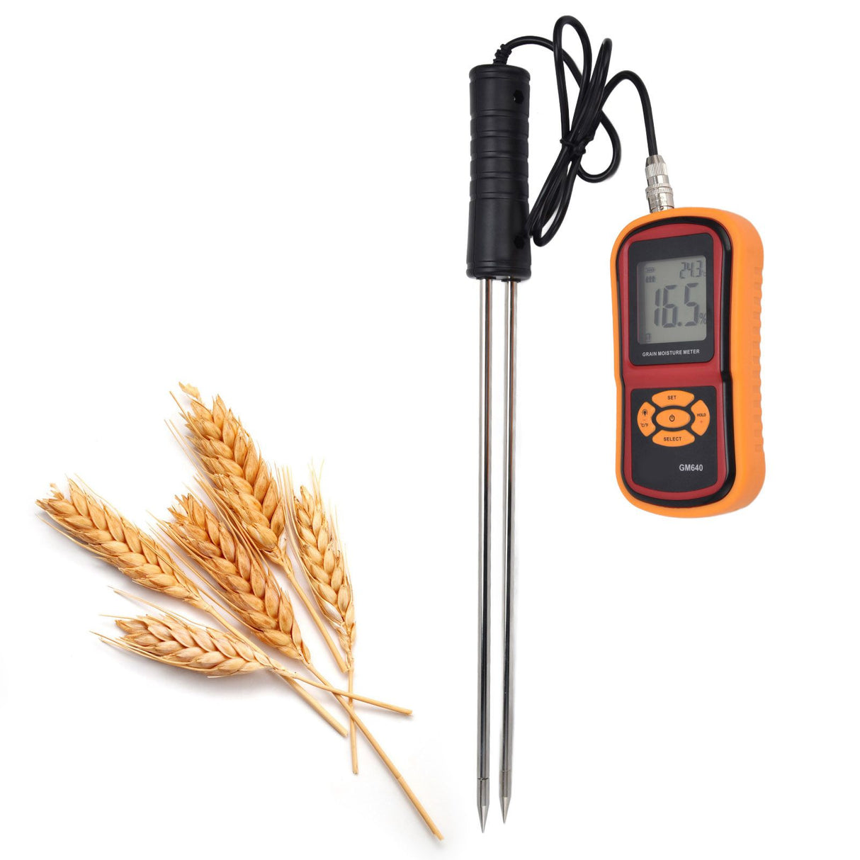 Digital Moisture Detector Portable Grain Moisture Meter LCD Hygrometer Humidity Tester for Wheat Corn Rice