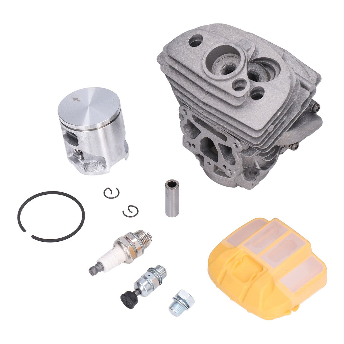 46mm Cylinder Piston Assembly Air Filter Cover Relief Valve Set Fit for Husqvarna 555 560 562 XP Chain Saw