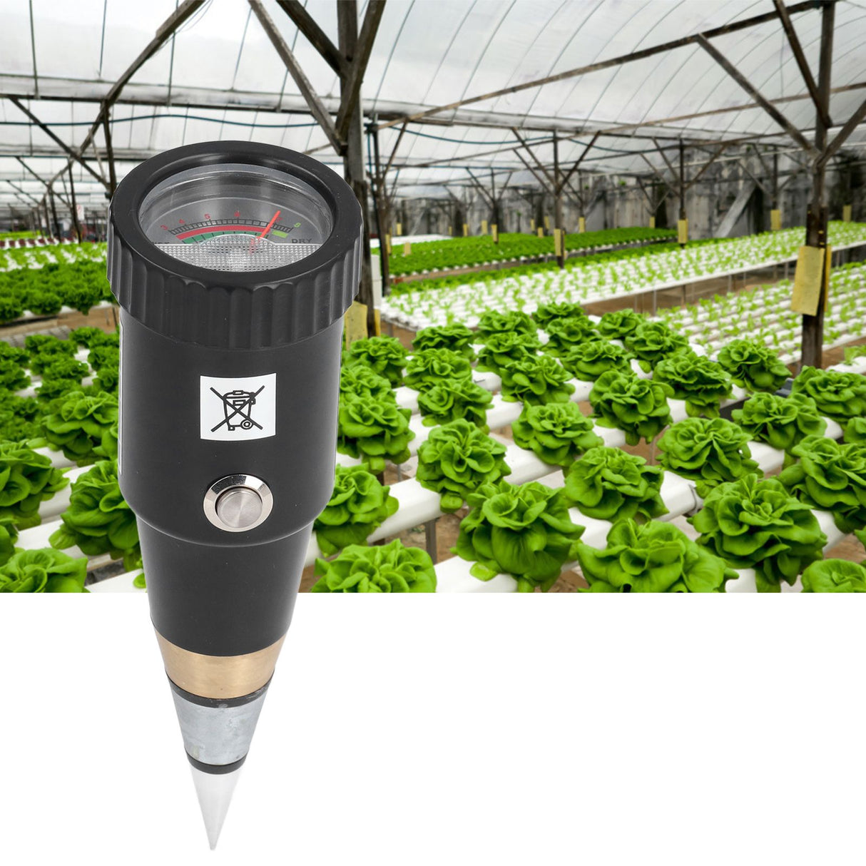 Soil PH Moisture Meter High Accuracy Needle Type 2 In 1 Soil Tester with 3 to 8 PH Range 1 to 8 Moisture Range