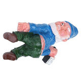 Funny Drunk Gnomes Drunk Gnomes Fairy Miniature Garden Outdoor Decoration Accessories - Front View
