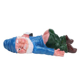 Funny Drunk Gnomes Drunk Gnomes Fairy Miniature Garden Outdoor Decoration Accessories - Low Angle