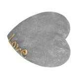 Pet Memorial Stone Heart Shaped Garden Memorial Tombstone Resin Dog Cat Gravestone for Lawn BackyardSesame Gray