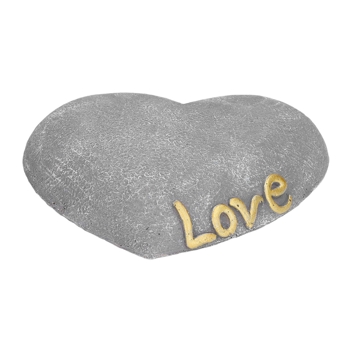 Pet Memorial Stone Heart Shaped Garden Memorial Tombstone Resin Dog Cat Gravestone for Lawn BackyardSesame Gray