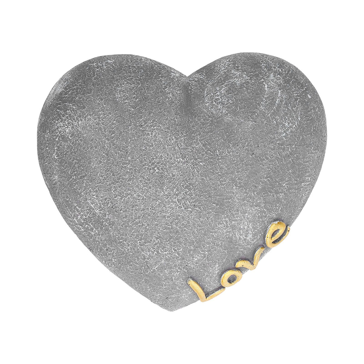 Pet Memorial Stone Heart Shaped Garden Memorial Tombstone Resin Dog Cat Gravestone for Lawn BackyardSesame Gray