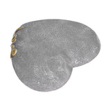 Pet Memorial Stone Heart Shaped Garden Memorial Tombstone Resin Dog Cat Gravestone for Lawn BackyardSesame Gray