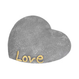 Pet Memorial Stone Heart Shaped Garden Memorial Tombstone Resin Dog Cat Gravestone for Lawn BackyardSesame Gray