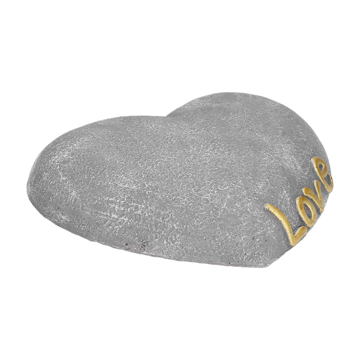 Pet Memorial Stone Heart Shaped Garden Memorial Tombstone Resin Dog Cat Gravestone for Lawn BackyardSesame Gray