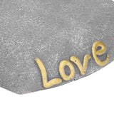 Pet Memorial Stone Heart Shaped Garden Memorial Tombstone Resin Dog Cat Gravestone for Lawn BackyardSesame Gray