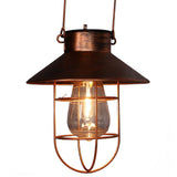Solar Hanging Light Decorative Iron Frame LED Outdoor Retro Lantern for Garden Yard Porch - Extra Image
