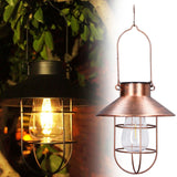 Solar Hanging Light Decorative Iron Frame LED Outdoor Retro Lantern for Garden Yard Porch - Extra Image