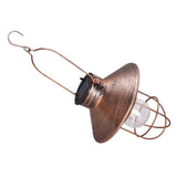 Solar Hanging Light Decorative Iron Frame LED Outdoor Retro Lantern for Garden Yard Porch