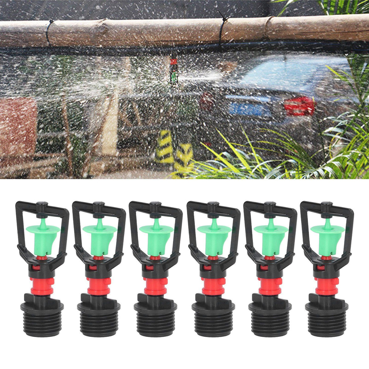 360° Hanging Rotating Refraction Nozzle Misting Sprayer Atomization Nozzle Irrigation Tool G1/2 Male Thread