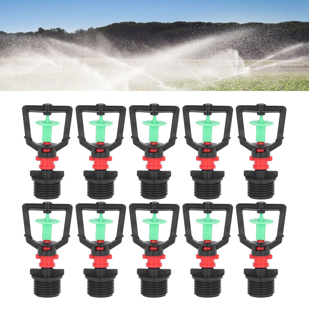 360° Hanging Rotating Refraction Nozzle Misting Sprayer Atomization Nozzle Irrigation Tool G1/2 Male Thread