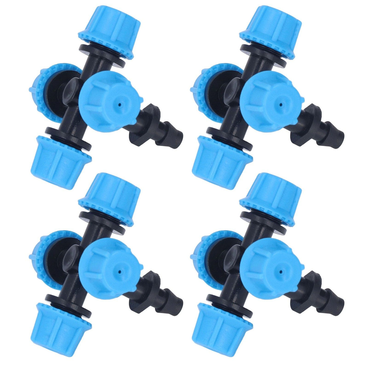 20Pcs Cross Spray Nozzle Irrigation Cross Atomization Micro Nozzle for Lawn Garden Terrace