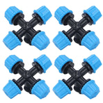 20Pcs Cross Spray Nozzle Irrigation Cross Atomization Micro Nozzle for Lawn Garden Terrace